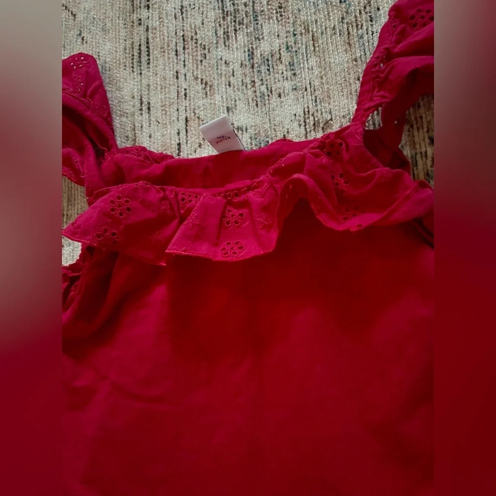 Old Navy Hot Pink Ruffle Tank Top